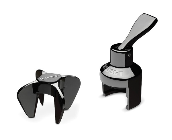 Le Creuset GS-102 Sektöffner und Sektverschluss Geschenkset Black Metal