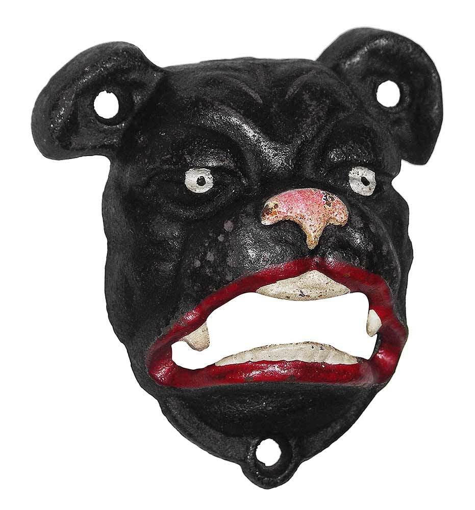 Wandflaschenöffner Bulldogge Hund Dogge Flaschenöffner Eisen Vintage-Stil