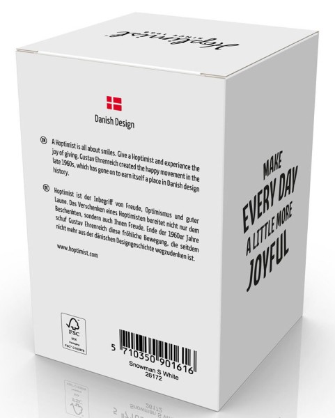 Hoptimist Santa Snowman Schneemann S Weiß White