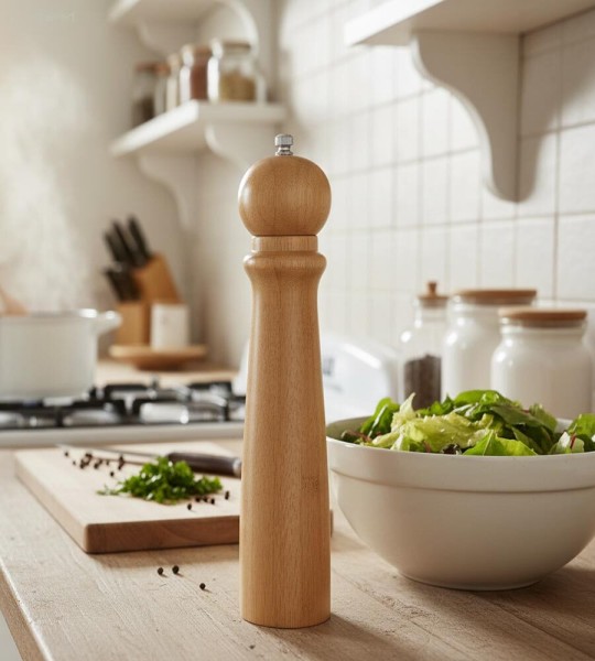 Salz und Pfeffermühle aus Bambus Holz Groß 32 cm - Mit robustem Mahlwerk