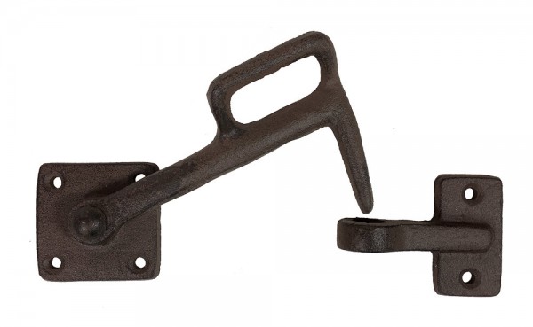 Sturmhaken Türhaken Türschloss Gusseisen Antik-Stil Schlosshaken Braun 20cm