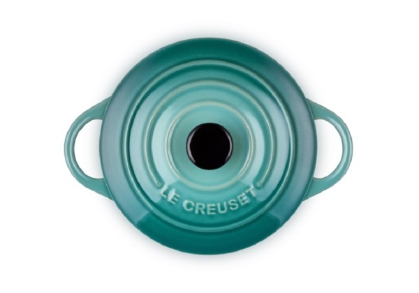 Le Creuset Mini Cocotte Steinzeug Bleu Riviera Blau 10X5cm