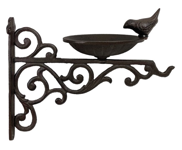 Vogeltränke Wandmontage Vögelchen Futterschale Vogelbad Gusseisen Antik-Stil