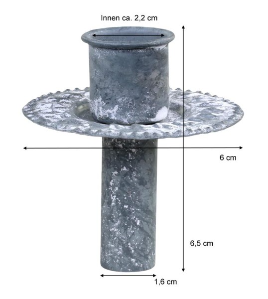 Kerzenhalter für Flaschen Zink Kerzenhalteraufsatz Flaschenaufsatz Vintage-Stil
