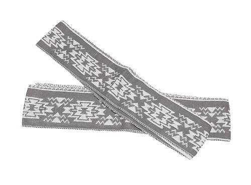 Deko-Stoffband Geschenkband gestrickt Weihnachten grau 2Stk 150cm