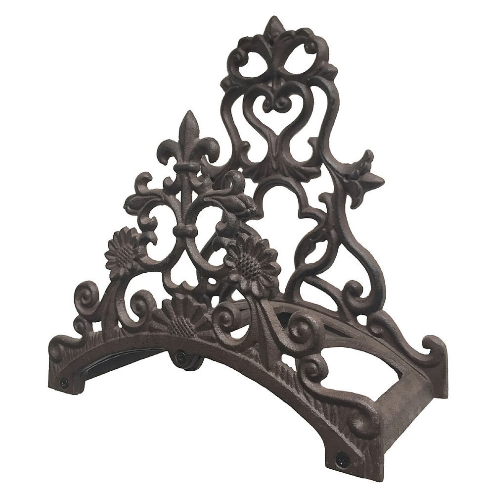 Gartenschlauchhalter Wand-Schlauchhalter Lilie Gusseisen Antik-Stil