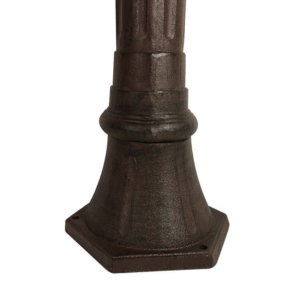 Wasserzapfsäule Wasserzapfstelle für Garten Standbrunnen Antik-Stil Braun 85cm