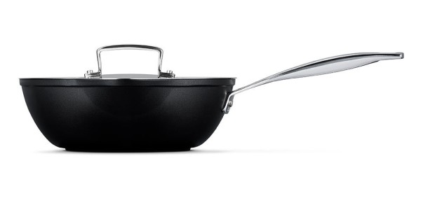 Le Creuset Aluminium Sautépfanne Antihaft mit 2 Ausgießern + Deckel 24cm