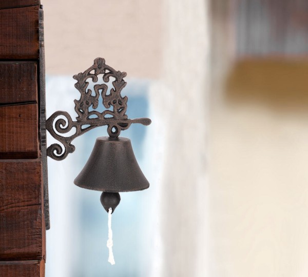 Türglocke Nostalgie Glocke Gusseisen Antik-braun 38cm