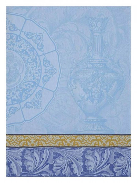 Le Jacquard Francais Geschirrtuch Baroque Porcelaine Iris Blau 60×80 Baumwolle