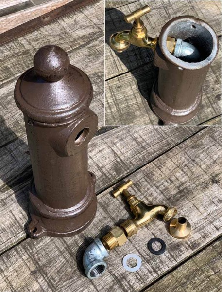 Wasserzapfsäule Klein Wasserzapfstelle für Garten Standbrunnen Antik-Stil 29cm