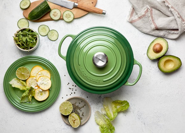 Le Creuset La Marmite Signature Familientopf Gusseisen Bamboo Green 26cm