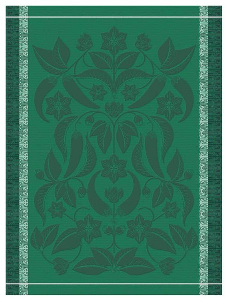Le Jacquard Français Geschirrtuch Piments Vert Grün 60x80 Baumwolle