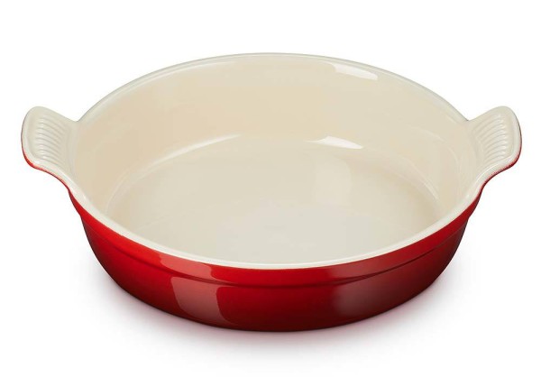 Le Creuset Auflaufform Tradition Rund Steinzeug Kirschrot 24cm