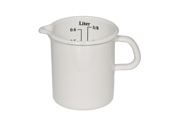 Riess Küchenmaß Emaille Messbecher Weiß 9cm