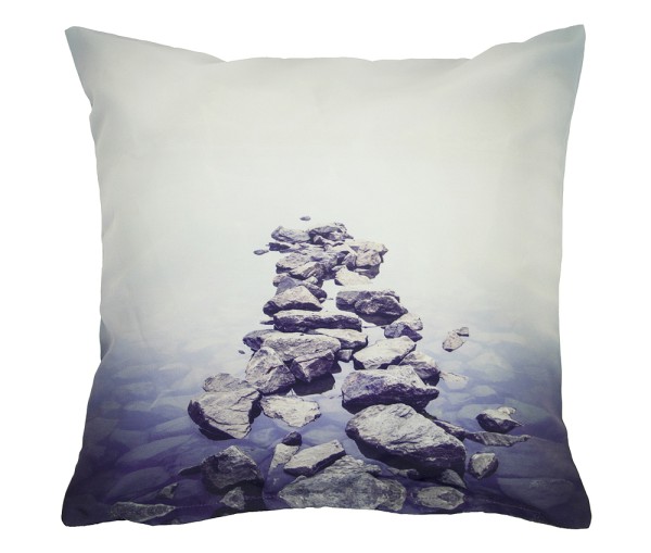 Outdoor Kissen Ufer Meer Steine Natur Gartenkissen Wasserabweisend 40x40cm