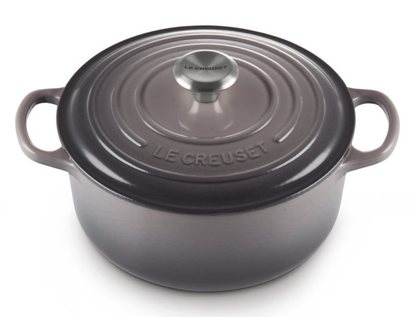 Le Creuset Bräter Signature Rund Gusseisen Flint Grau