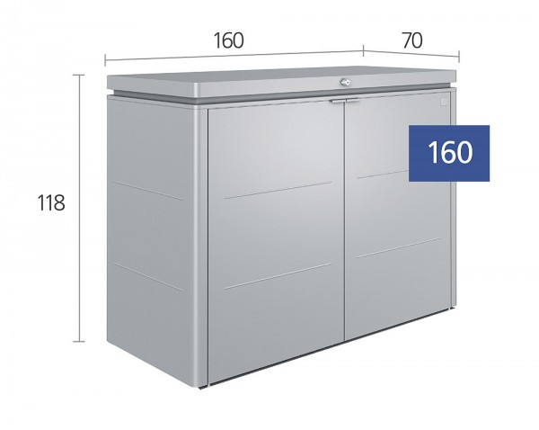 Biohort Highboard 160 Aufbewahrungsbox 160x70x118cm Quarzgrau-Metallic
