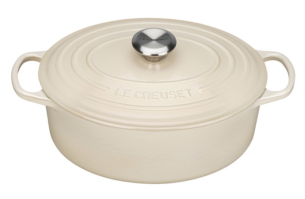 Le Creuset Bräter Signature Oval Gusseisen Creme Le Creuset Bräter Signature Oval Gusseisen Creme