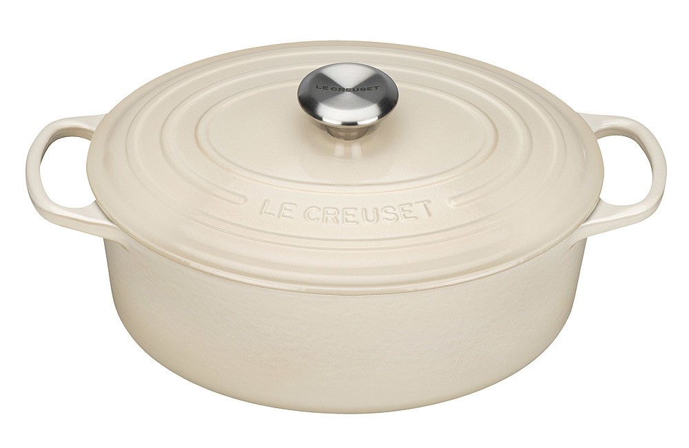 Le Creuset Bräter Signature Oval Gusseisen Creme