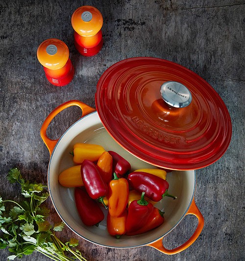 Le Creuset Bräter Signature Rund Gusseisen Ofenrot 28cm