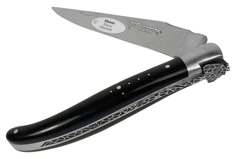 Laguiole en Aubrac Taschenmesser Ebenholz (Ebène) Mosaik-Fliege 12 cm Laguiole en Aubrac Taschenmesser Ebenholz (Ebène) Mosaik-Fliege 12 cm