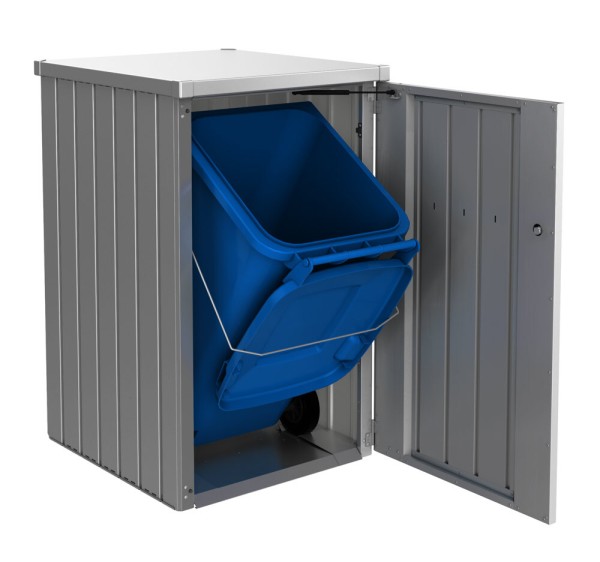 Biohort Mülltonnenbox Alex Quarzgrau-Metallic 129x80x88 cm 740l