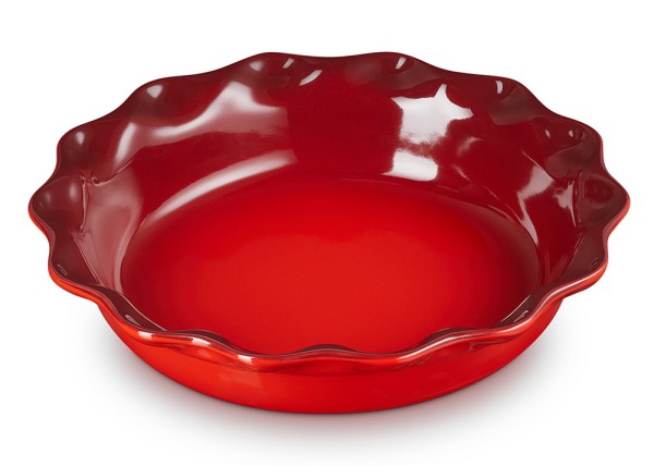 Le Creuset Pie-Form Kuchenform Steinzeug Kirschrot 23cm
