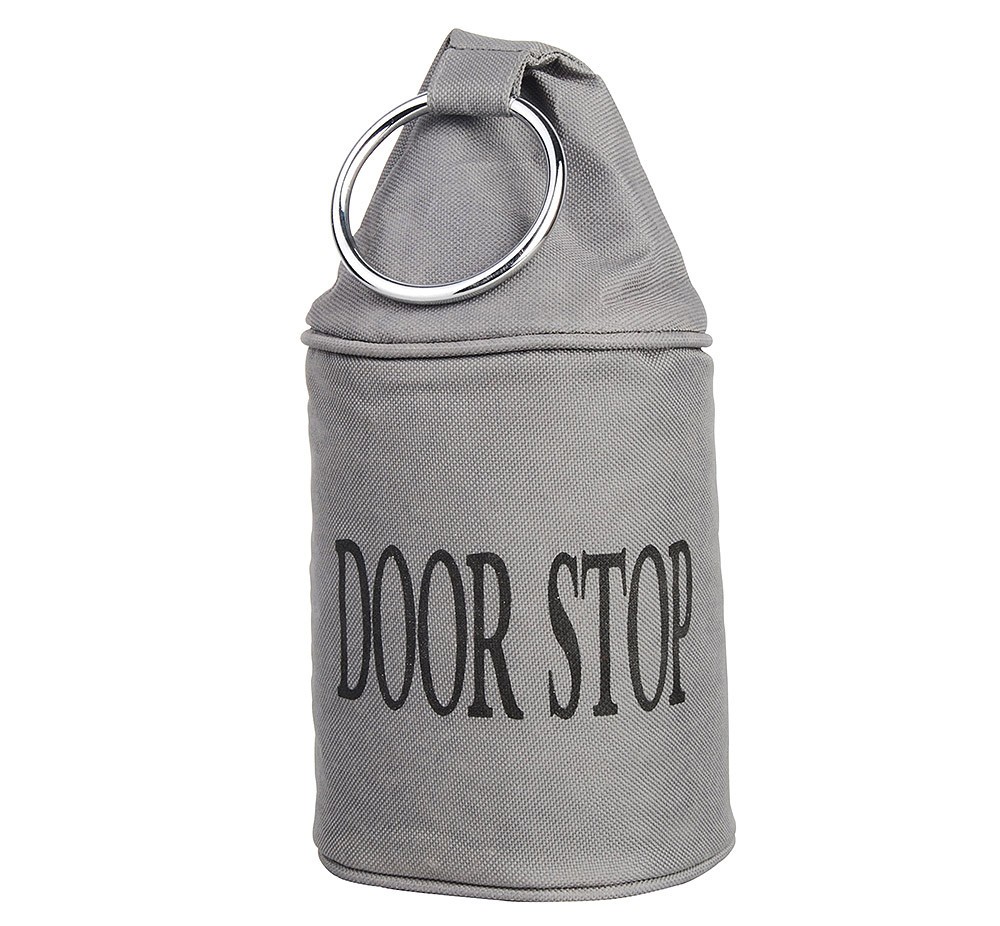 Cooler Türstopper Türsperre Sack Door-Stop Grau mit Ring Vintage