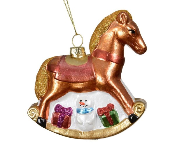 Nostalgie Christbaumschmuck Schaukelpferd Weihnachtsbaum Anhänger Bruchfest