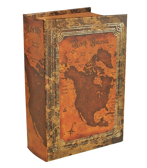 Hohles Buch Geheimfach Buchversteck Atlas Nord-Amerika Antik-Stil 21cm Hohles Buch Geheimfach Buchversteck Atlas Nord-Amerika Antik-Stil 21cm