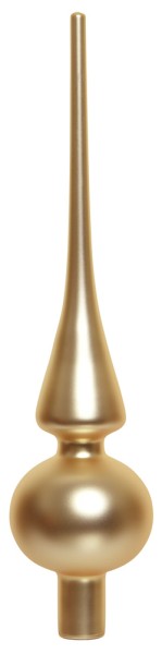 Christbaumspitze Gold Matt aus Glas – Elegante Weihnachtsbaumspitze 26 cm