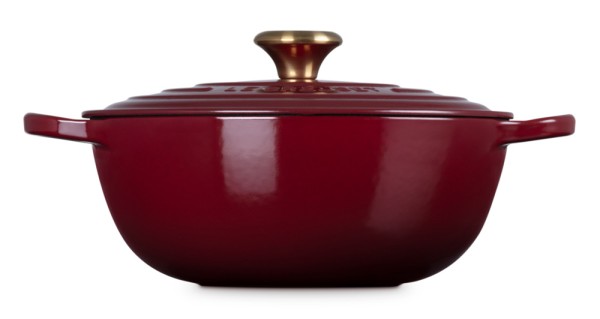 Le Creuset La Marmite Signature Familientopf Gusseisen Garnet (Rhone) Bordeaux-Rot 26cm