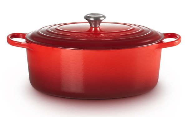 Le Creuset Bräter Signature Oval Gusseisen Kirschrot 35cm