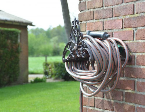 Gartenschlauchhalter Gusseisen Landhaus Antik-Stil Wandschlauchhalter Vintage