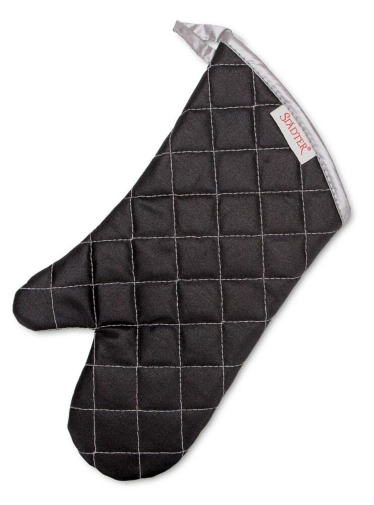 Städter Backhandschuh Baumwolle schwarz hitzebeständig 41x21 cm