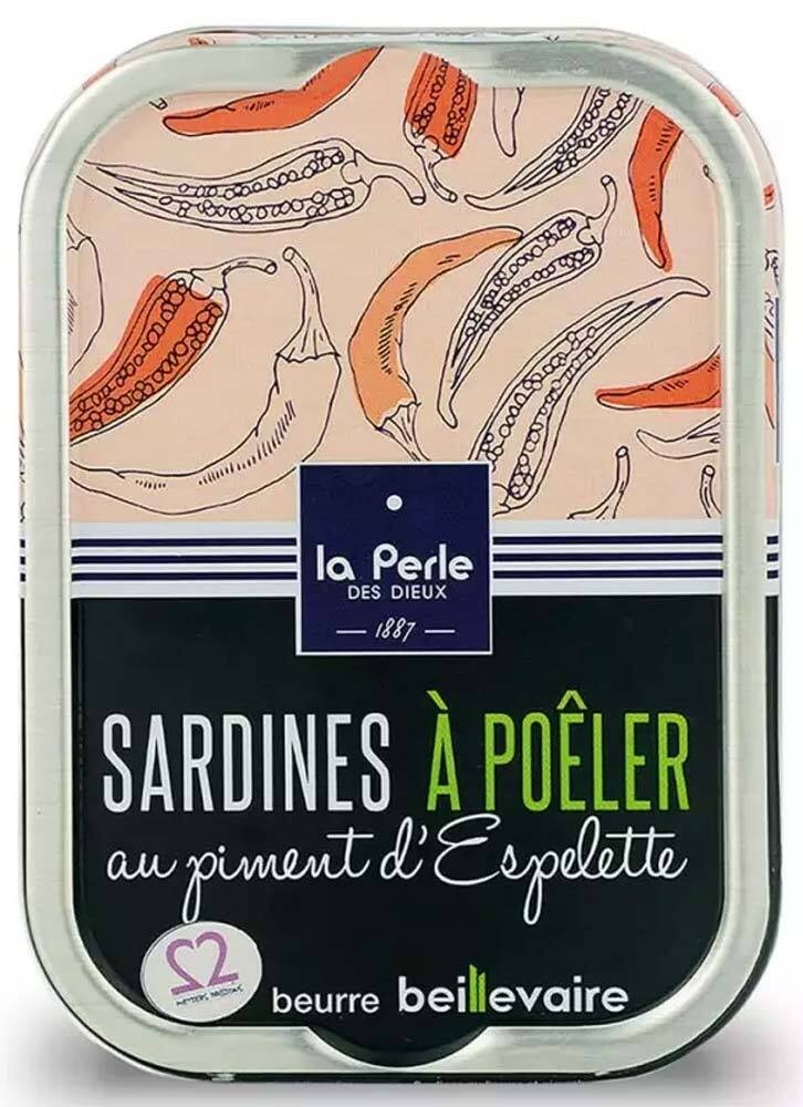 La Perle des Dieux Sardinen zum Braten mit Piment d'Espelette - Dose 115 g
