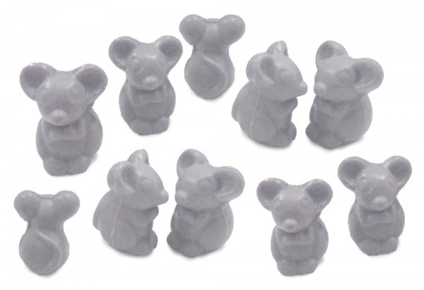 10 x Seife Maus Grau Himbeere (Framboise) Kinderseife Tierseife Motivseife 10…