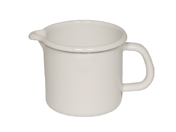 Riess Schnabeltopf Emaille Topf Weiß