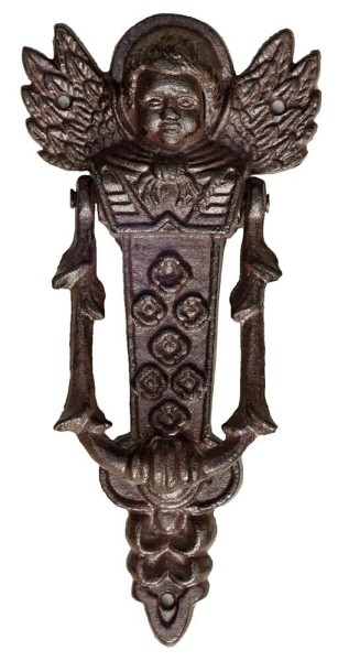 Türklopfer Engel Nostalgie Gusseisen Braun Vintage Antik-Stil