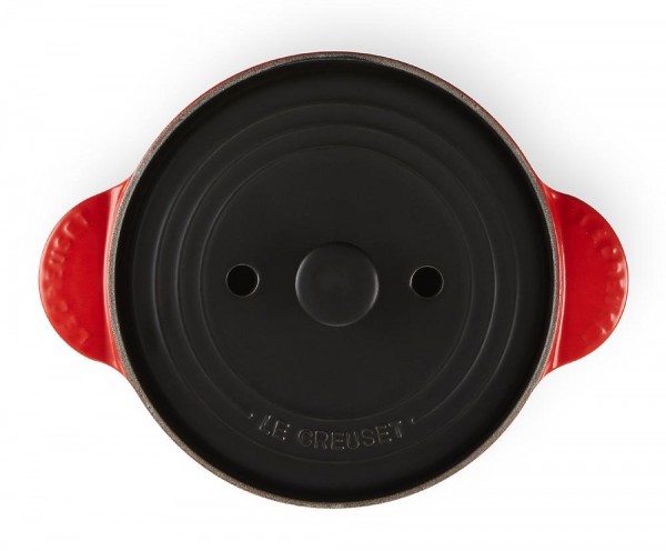Le Creuset Cocotte Every Gusseisen mit Poteriedeckel Kirschrot 18cm