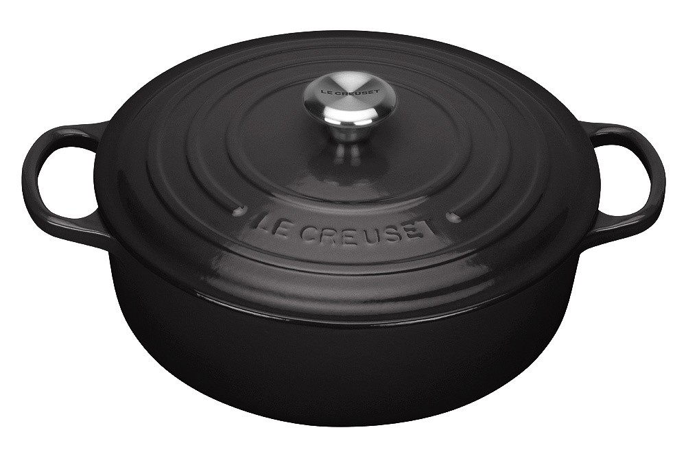 Le Creuset Gourmet-Bräter Signature Gusseisen Schwarz 24cm