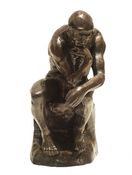 Edle Skulptur - Der Denker - Figur nach Auguste Rodin Eisen Replik 26cm