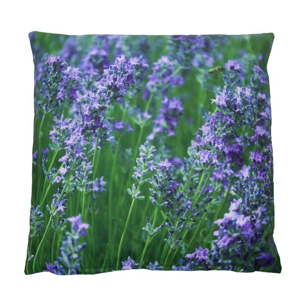 Outdoor Kissen Lavendel Lila Gartenkissen Provence Wasserabweisend 40 x 40 cm