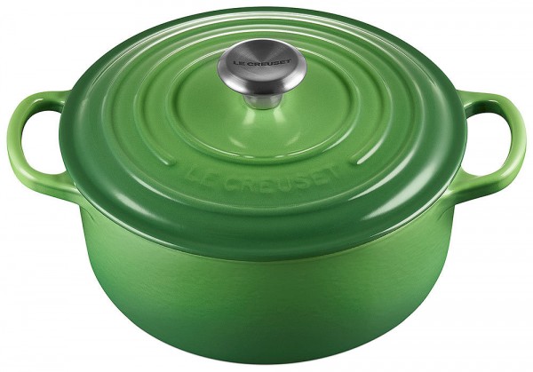 Le Creuset Bräter Signature Rund Gusseisen Bamboo Green