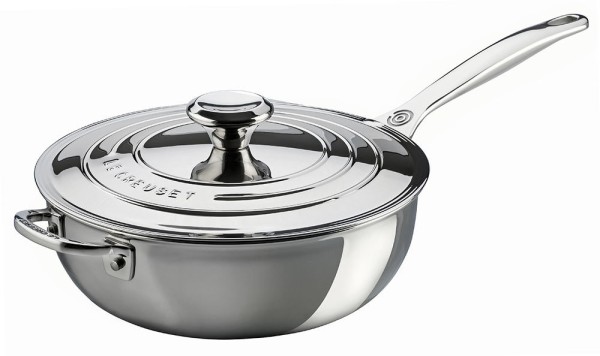 Le Creuset Sautépfanne 3-Ply PLUS Edelstahl Antihaft 24cm