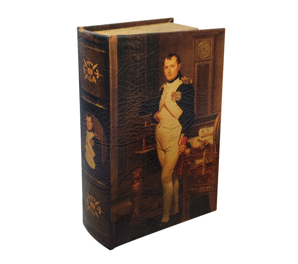 Hohles Buch Geheimfach Napoleon Bonaparte Buchsafe  Antik-Stil 27x18cm