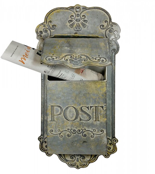 Briefkasten POST Zink Vintage Postkasten Rostig patiniert Landhausstil