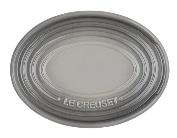 Le Creuset Kochlöffelablage Oval Kochlöffelhalter Steinzeug Flint Grau
