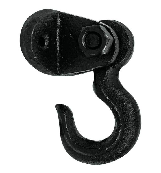 Deckenhaken schwingend Rustikal Wandhaken Gusseisen Schwarz Antik-Stil Vintage